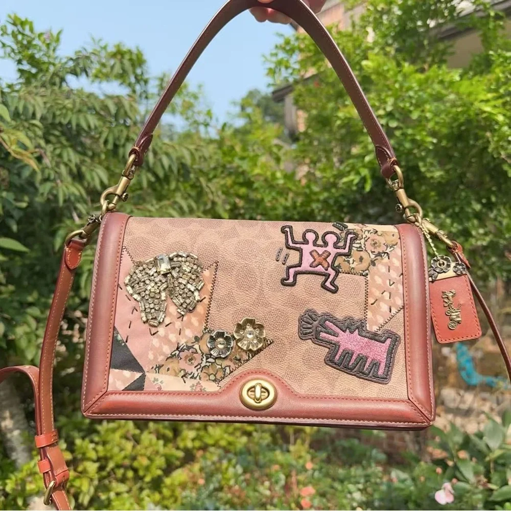 EUC Coach X Keith Haring Riley In Signature Patchwork 31067